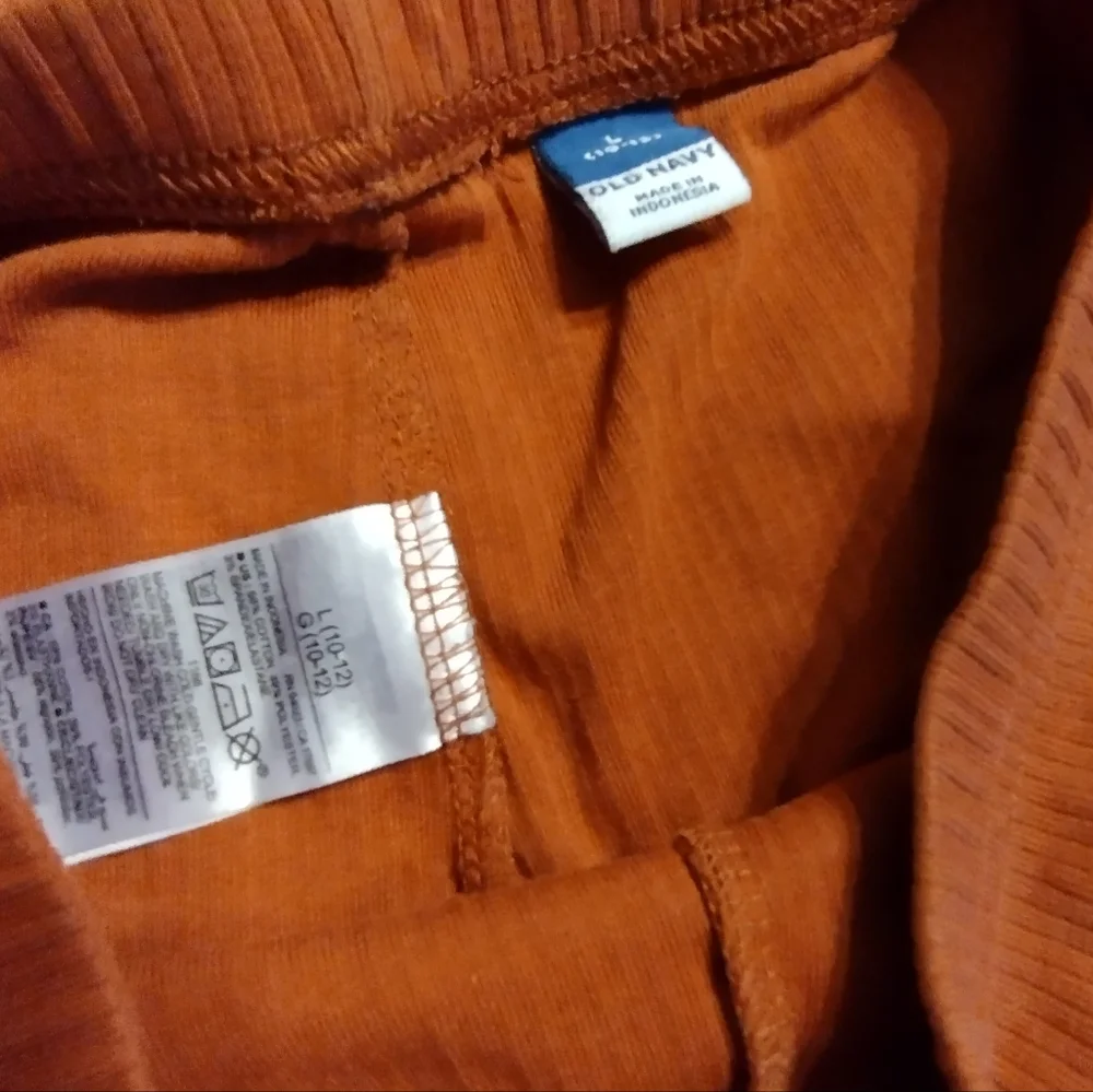 💚 2/$10 Old Navy Rust Ribbed Flare Pants Soft Comfy Stretch